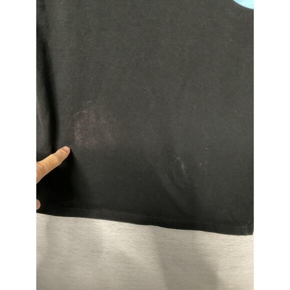 Champion Shirt Mens Small Black Blue Pink Script Logo Graphic Tee Streetwear - Picture 8 of 9